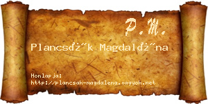 Plancsák Magdaléna névjegykártya